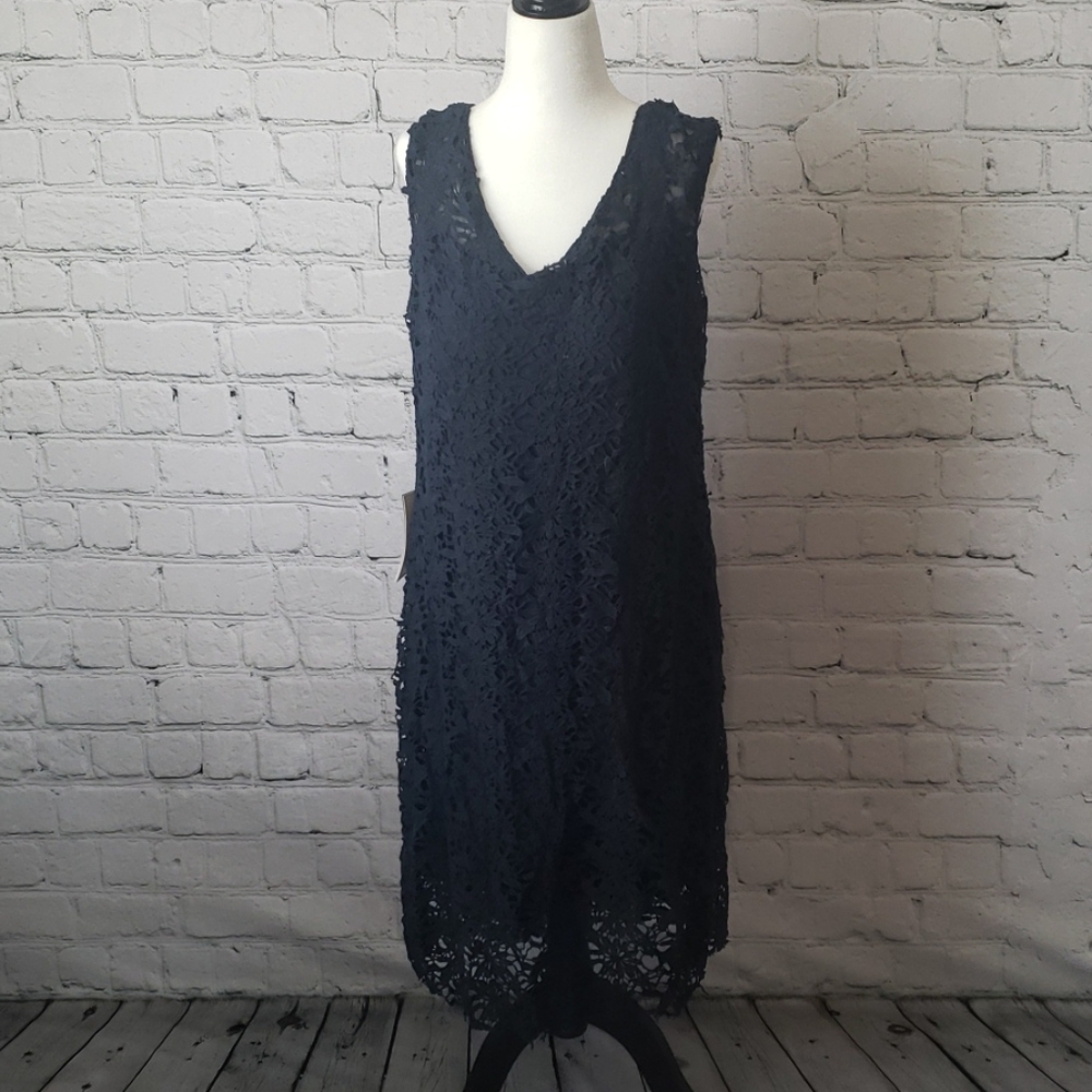 ❤️Navy Custom Lace Midi Dress